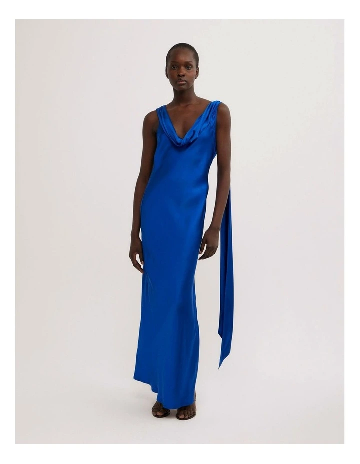 Maxi Scarf Dress in Cobalt image 1