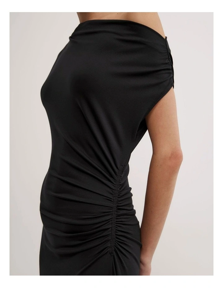 Off Shoulder Dress in Black image 3