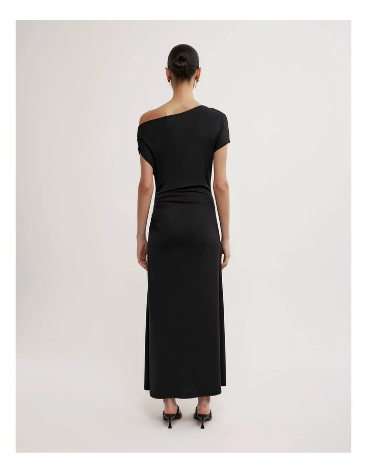 Off Shoulder Dress in Black image 5