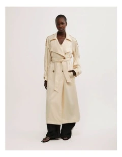 Soft Trench Coat in Butter