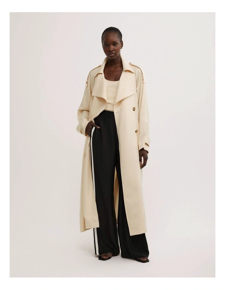 Soft Trench Coat in Butter image 3