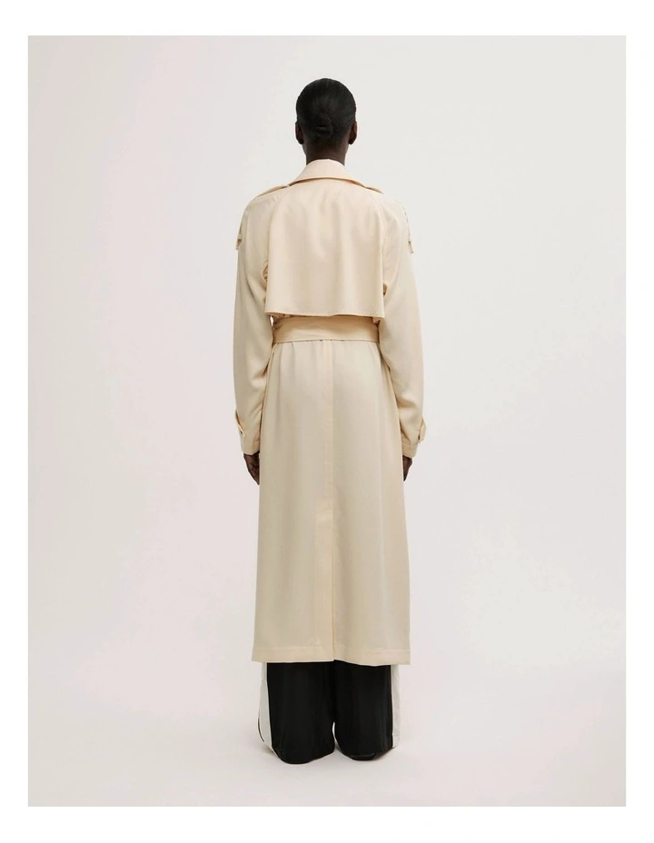Soft Trench Coat in Butter image 6
