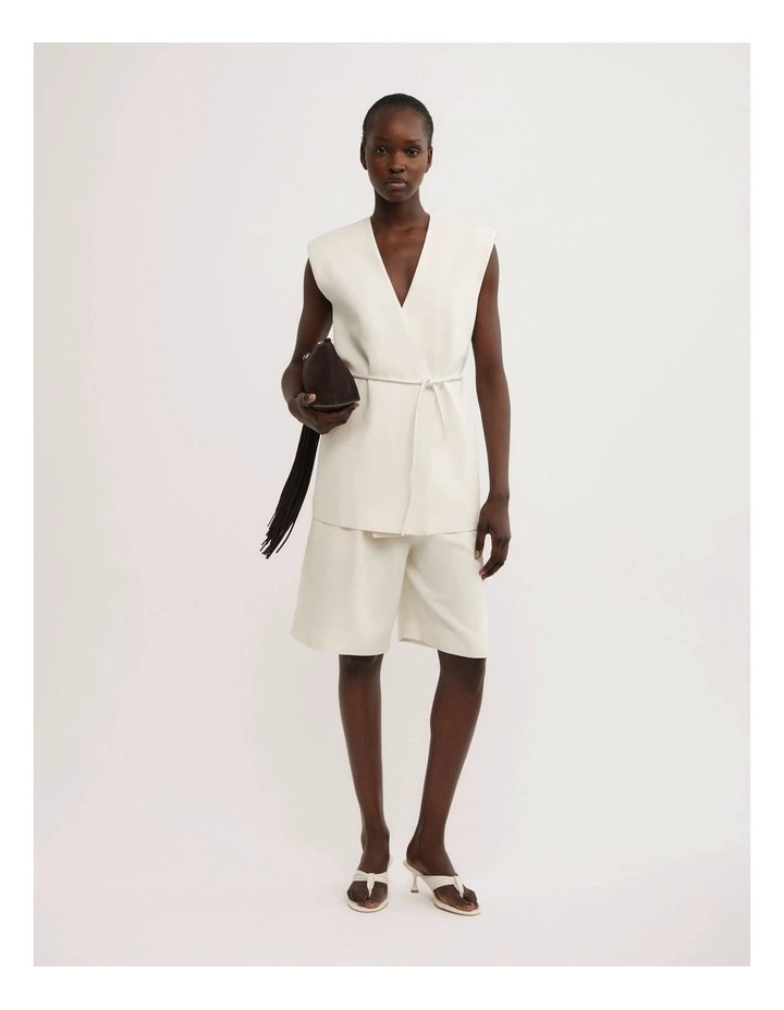 Tailored Vest in Vanilla image 2