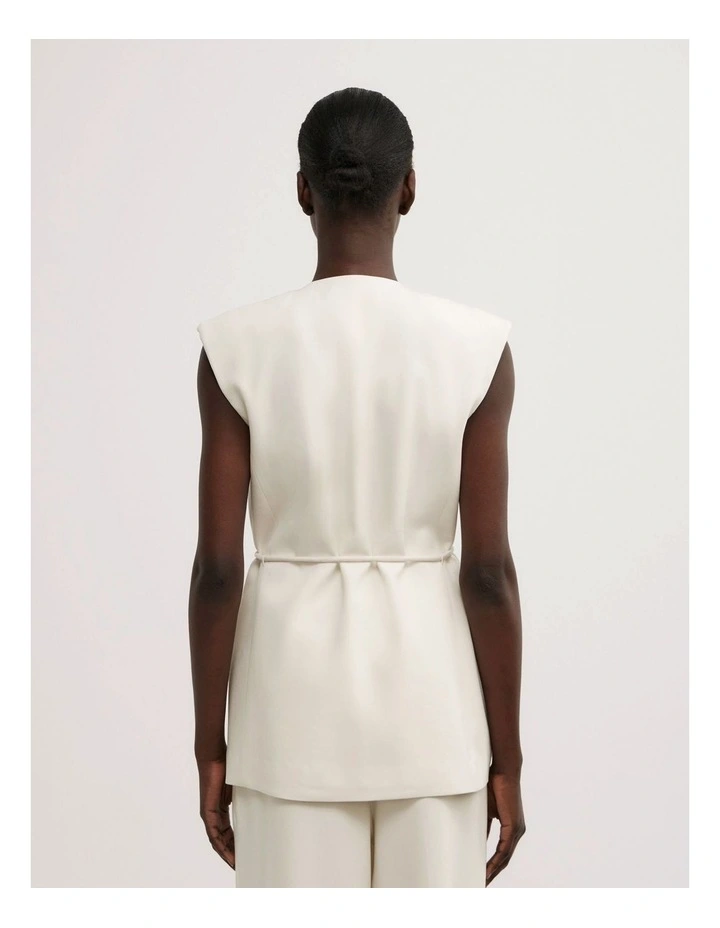 Tailored Vest in Vanilla image 6