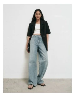 Clean Waist Denim Jeans in Coastal Blue