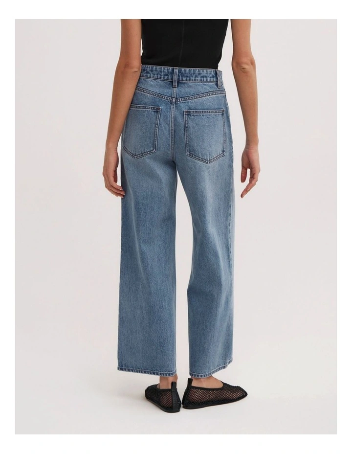 Wide Leg Crop Jeans in Amalfi Wash image 4