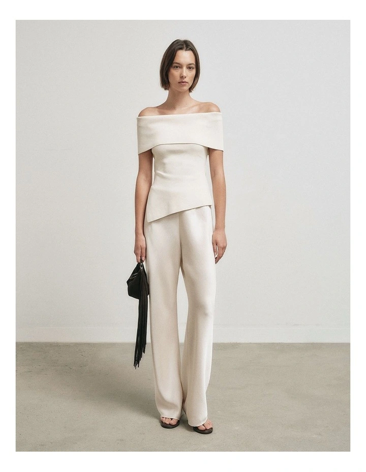 Off The Shoulder Knit in Vanilla image 6
