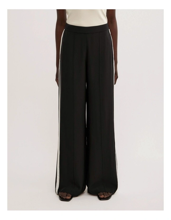 Flat Front Pants in Black image 2