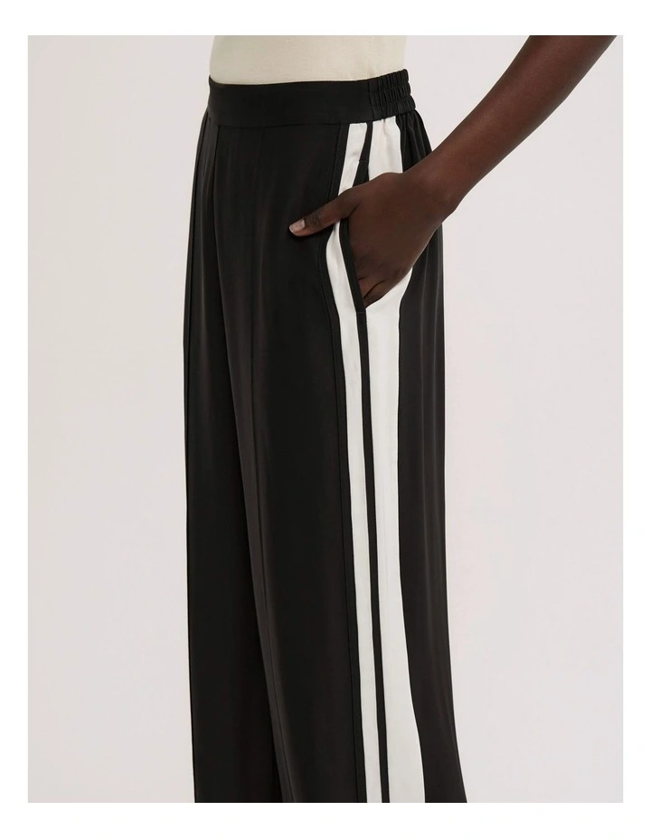 Flat Front Pants in Black image 3