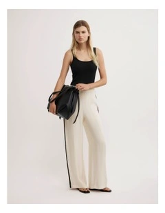 Flat Front Pants in Vanilla