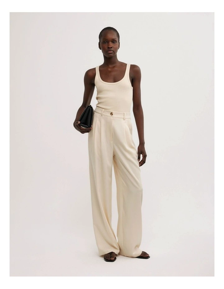 Fluid Tencel Pant in Butter image 1