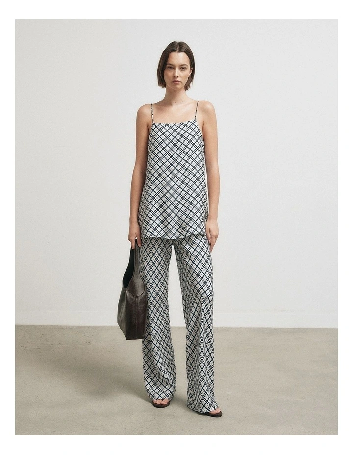 Check Pants in Blue Check image 1