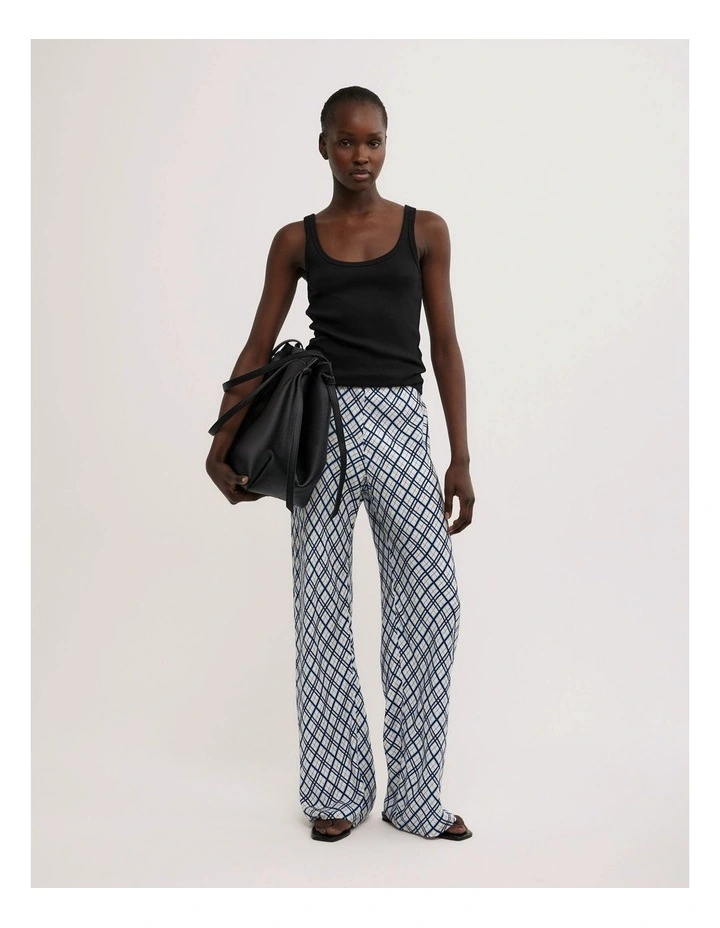 Check Pants in Blue Check image 2