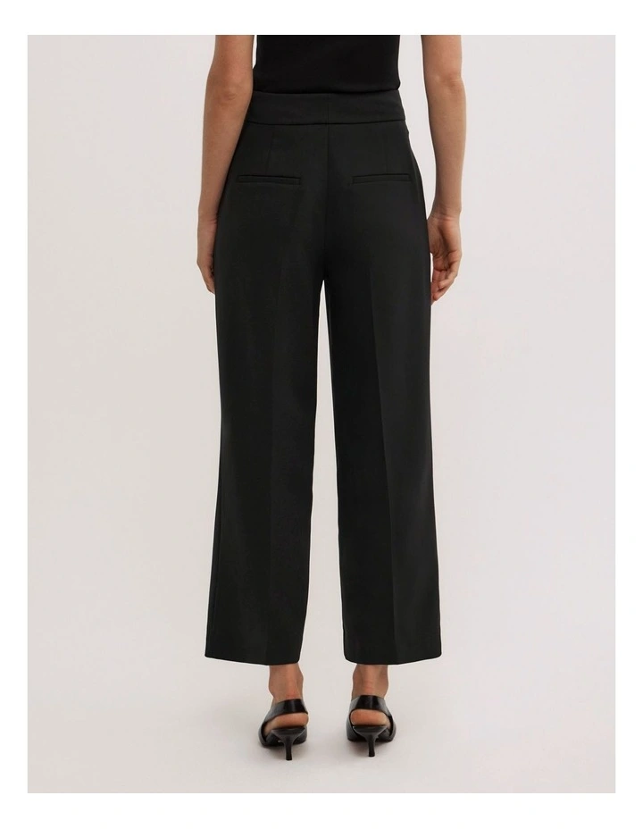 Pick Stitch Crop Pants in Black image 5