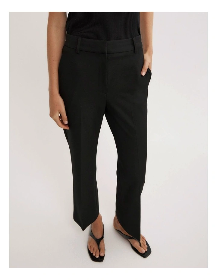 Crop Slim Leg Pant in Black image 3