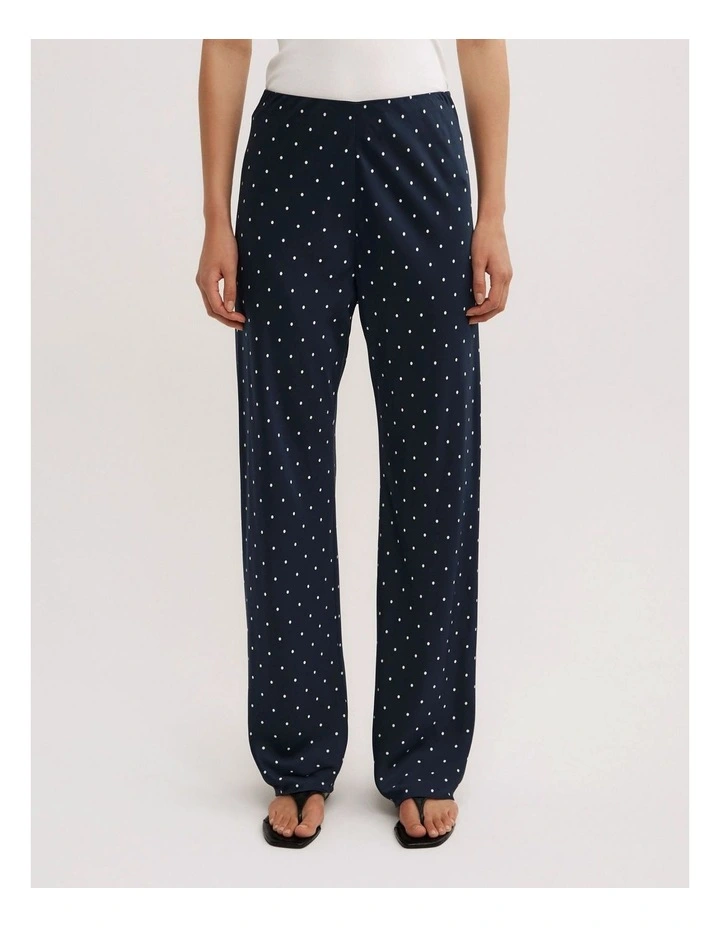 Bias Cut Pants in Navy Spot image 3
