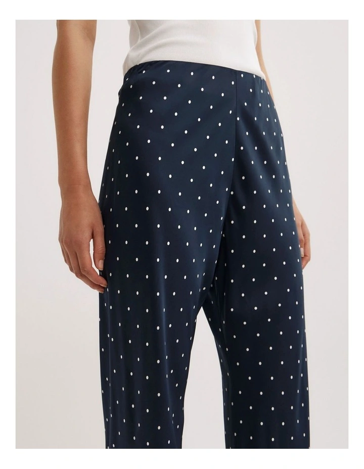 Bias Cut Pants in Navy Spot image 4