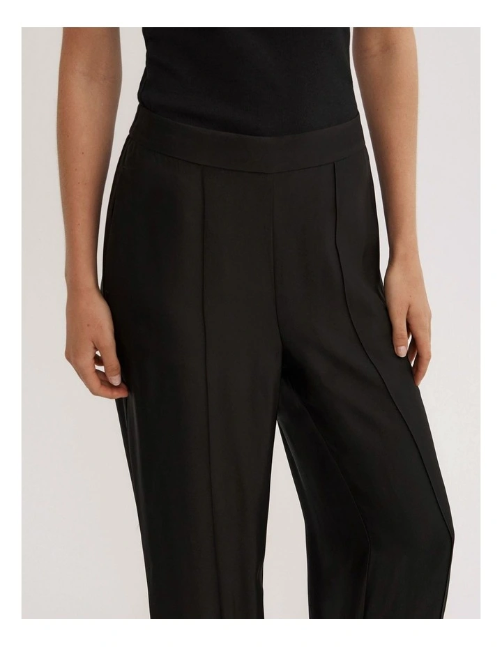 Flat Front Pants in Black image 3
