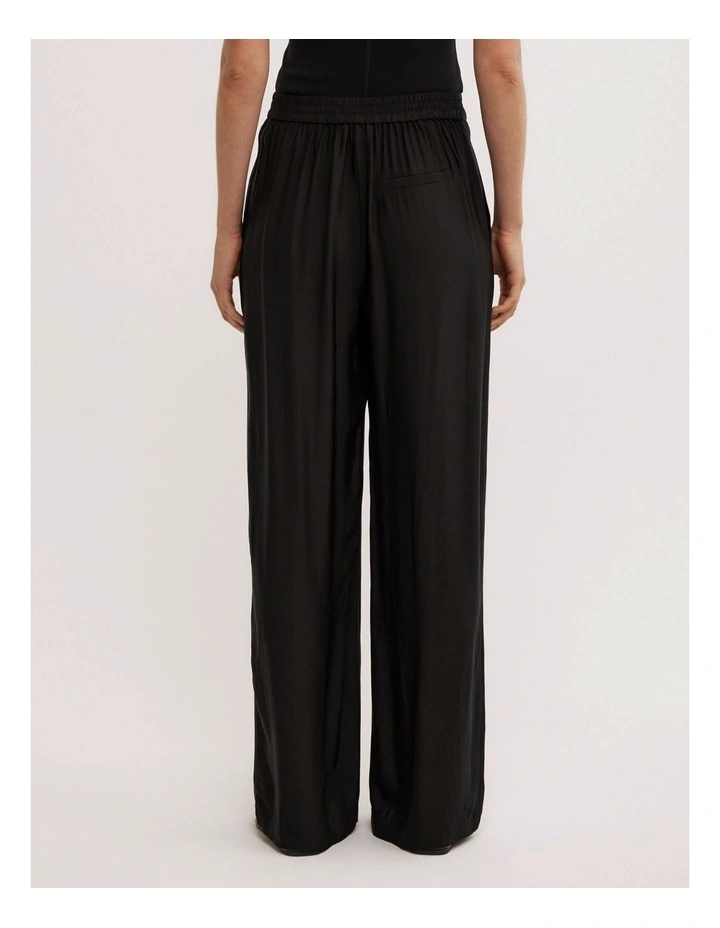 Flat Front Pants in Black image 4