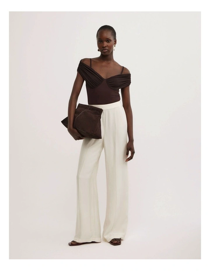 Flat Front Pants in Vanilla image 1