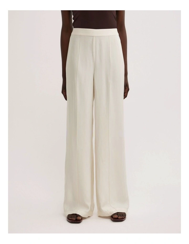Flat Front Pants in Vanilla image 2