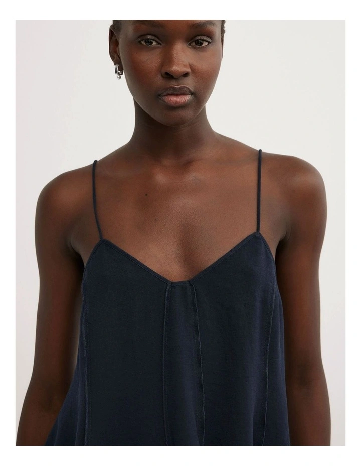 Panelled Camisole in Navy image 3
