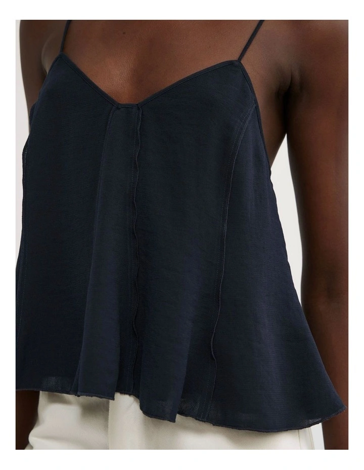 Panelled Camisole in Navy image 4