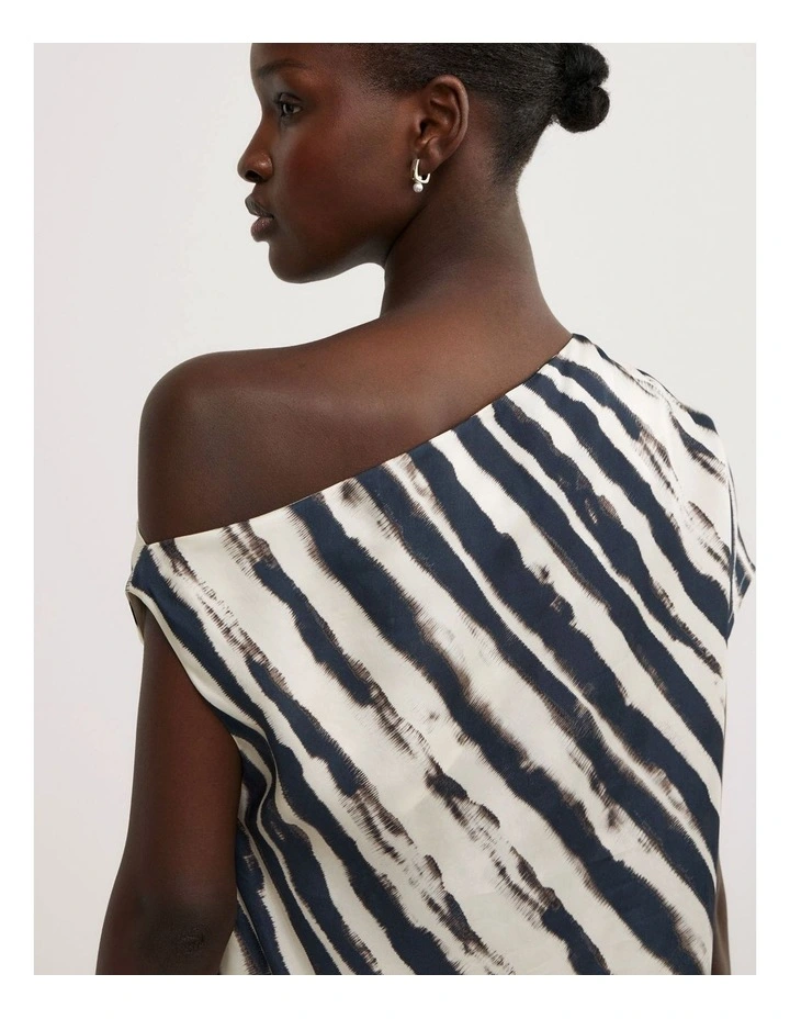 Tipped Shoulder Top in Ripple Stripe image 5