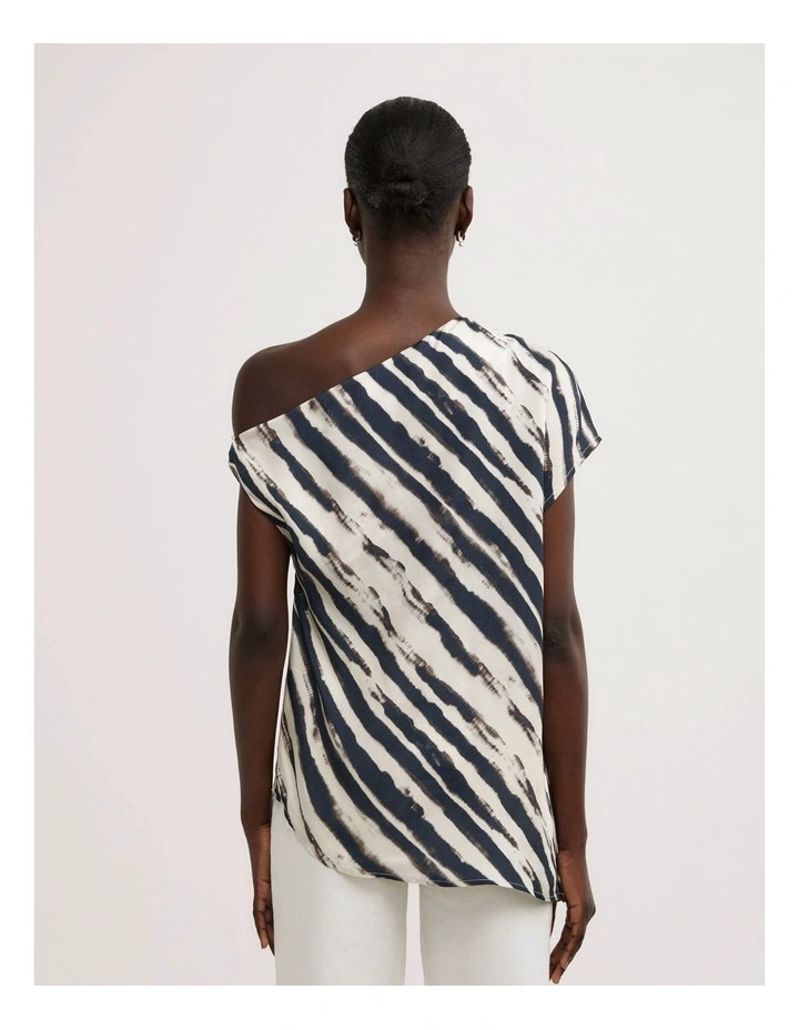 Tipped Shoulder Top in Ripple Stripe image 6