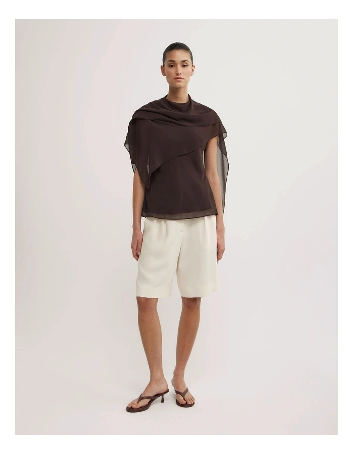 Scarf Top in Espresso image 2