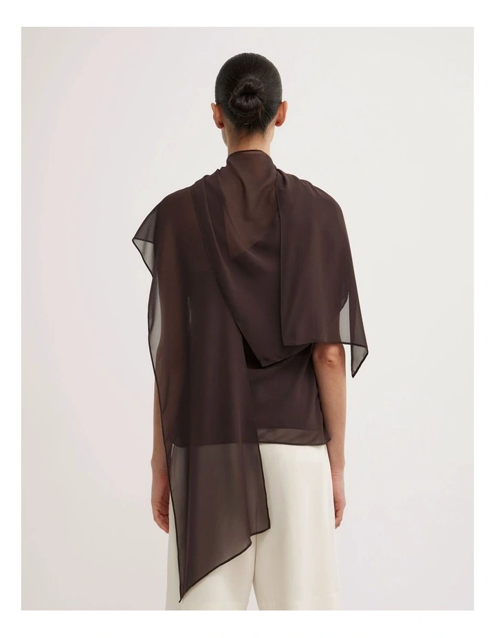 Scarf Top in Espresso image 6