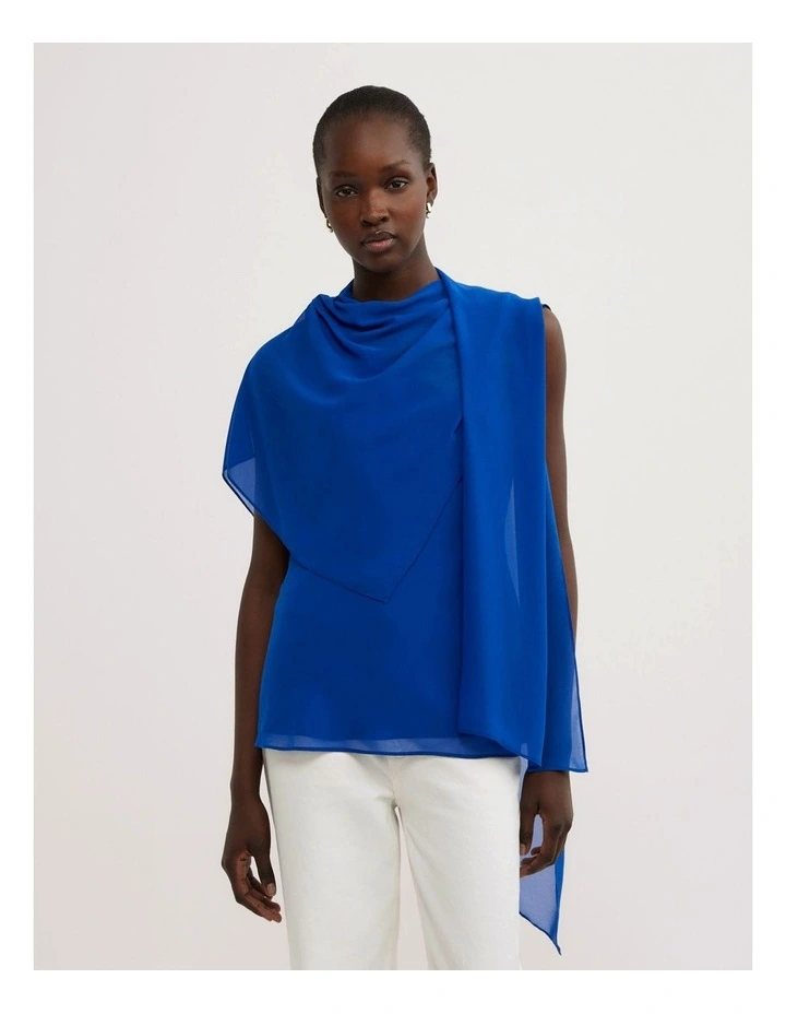 Scarf Top in Cobalt image 1