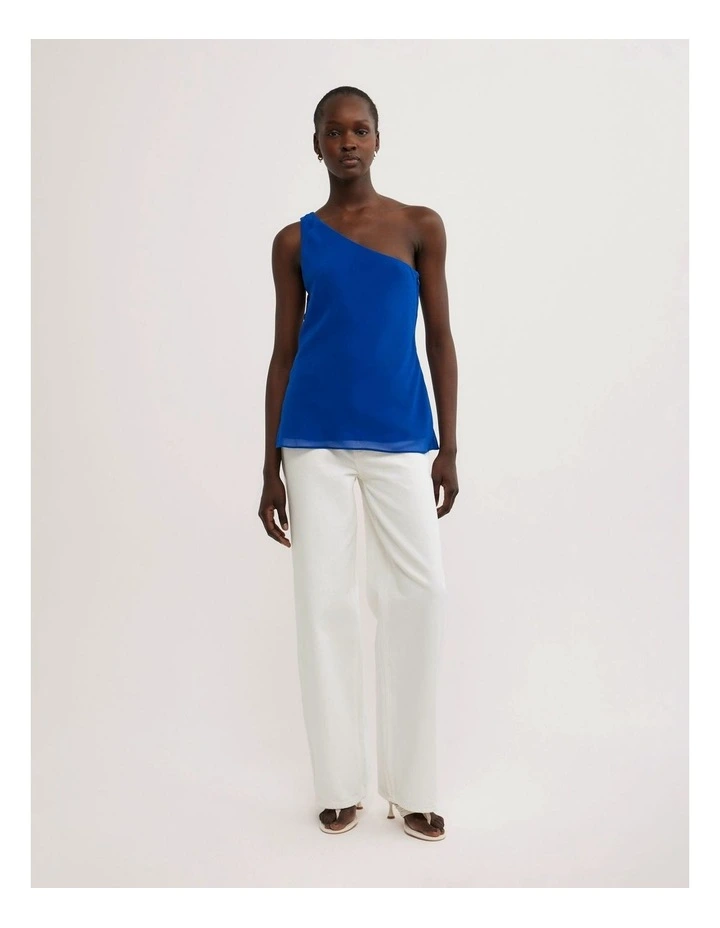 Scarf Top in Cobalt image 5