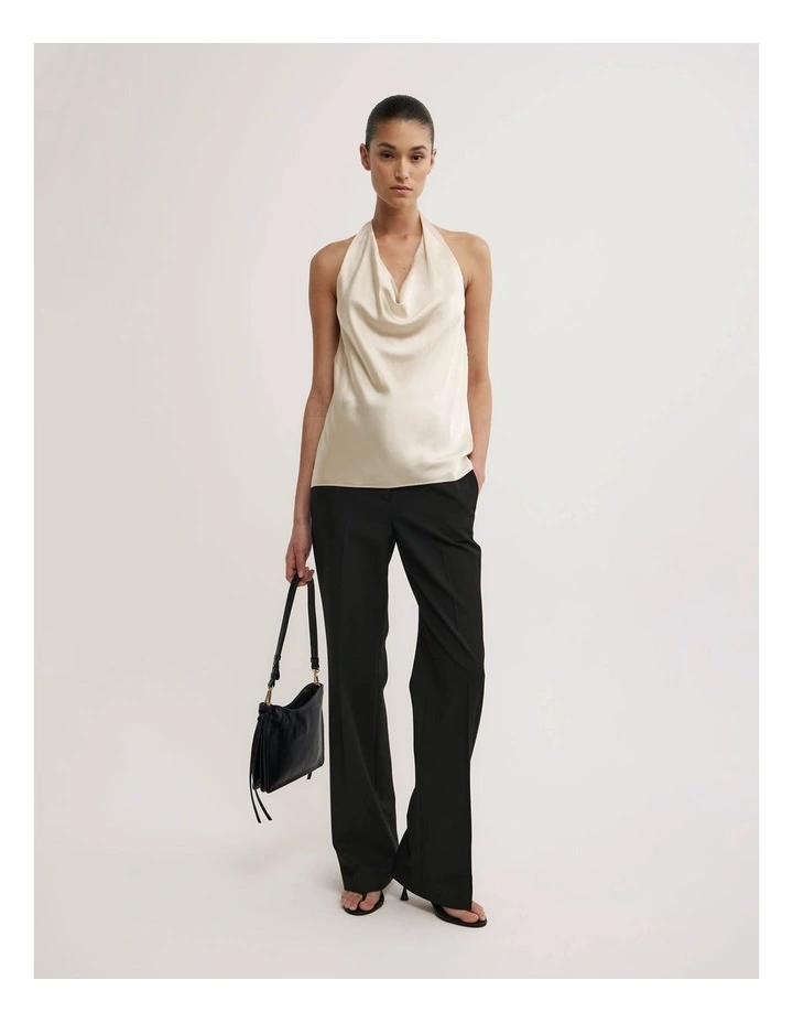 Halter Neck Top in Vanilla image 2