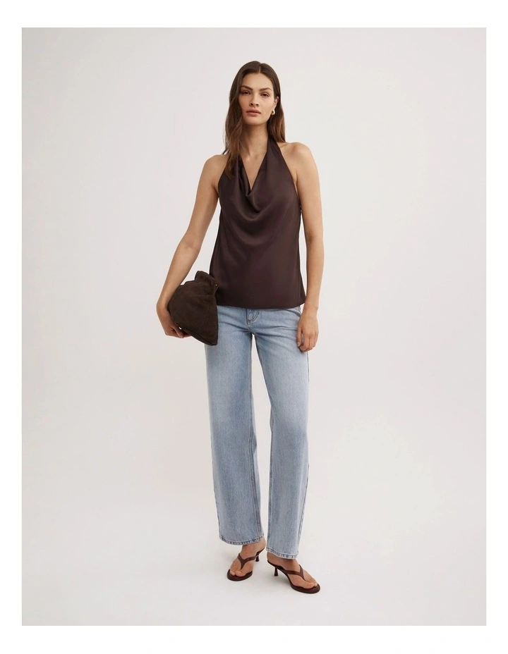 Halter Neck Top in Espresso image 2