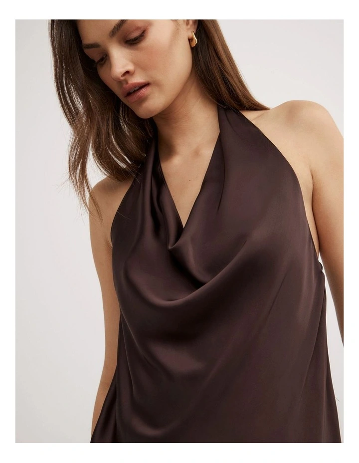 Halter Neck Top in Espresso image 3