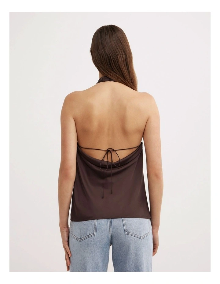 Halter Neck Top in Espresso image 5