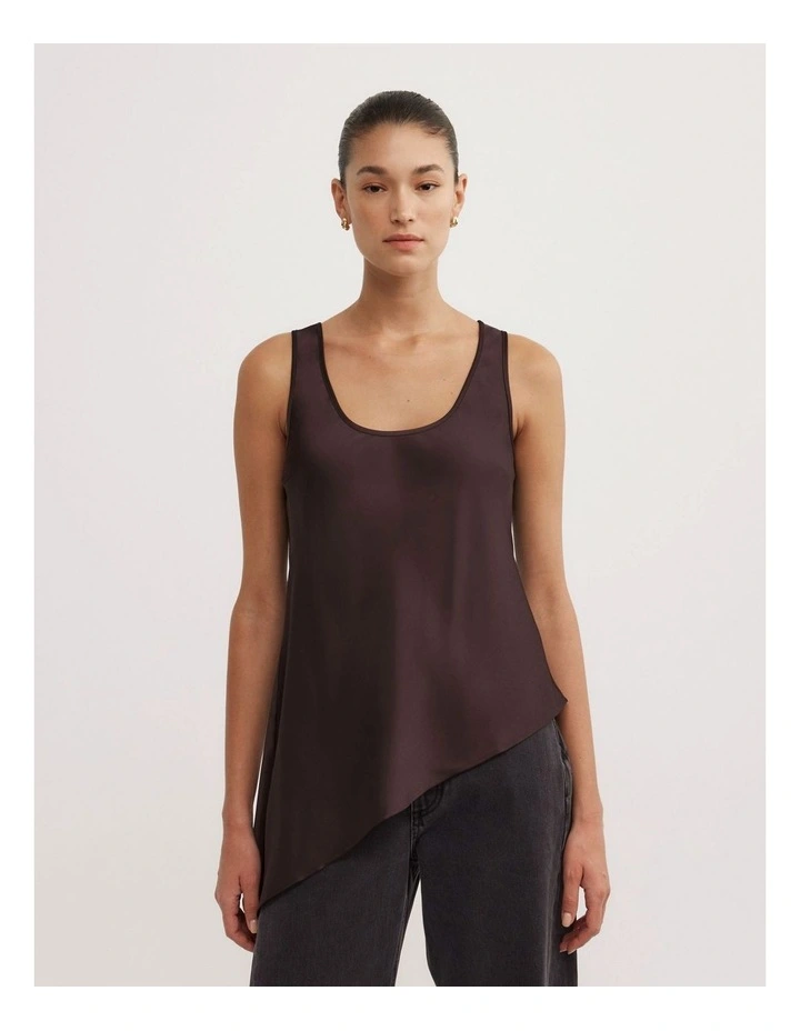 Asymmetric Scoop Tank in Espresso image 1