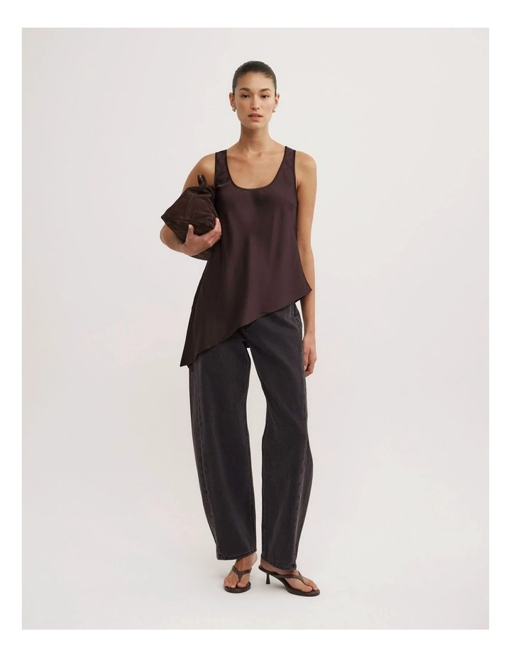 Asymmetric Scoop Tank in Espresso image 2