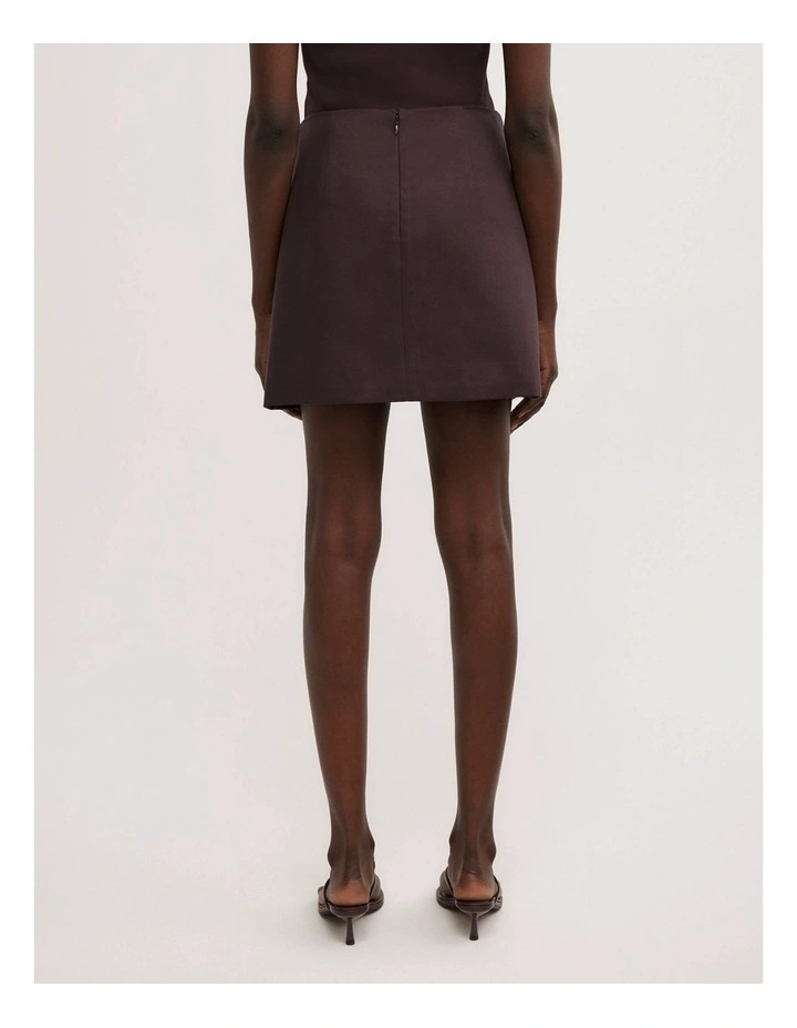 Wrap Tie Skirt in Espresso image 5