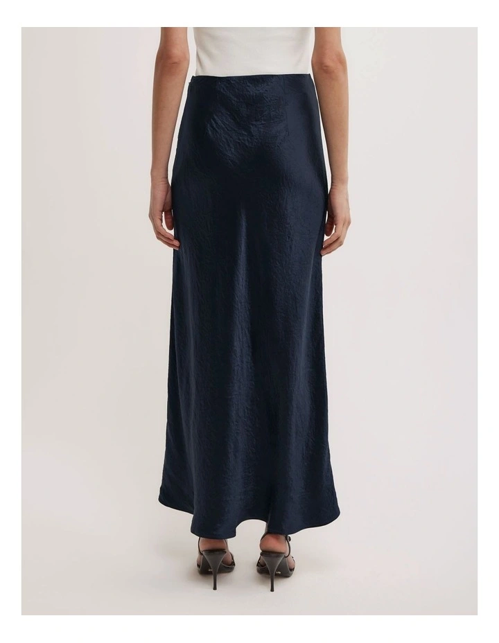 Crinkle Bias Skirt in Navy image 6