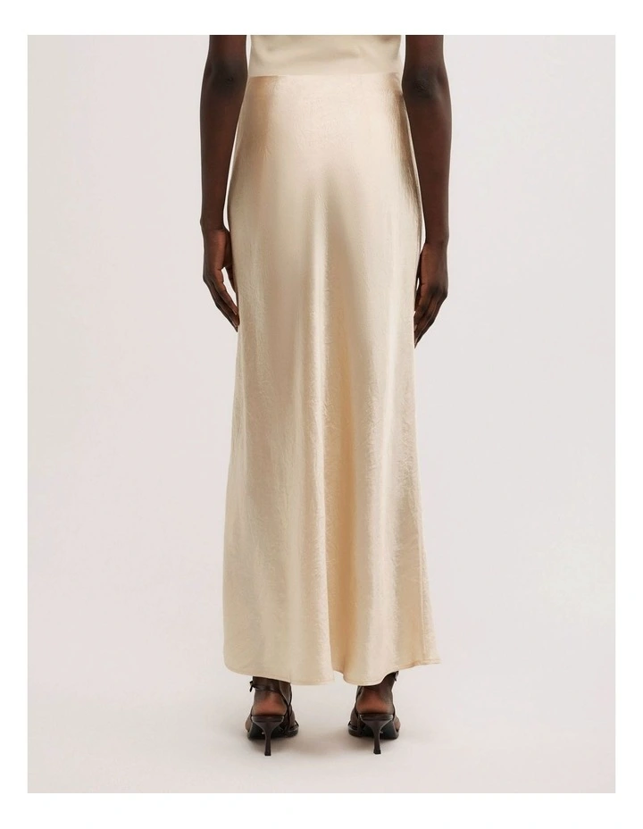 Crinkle Bias Skirt in Butter image 5