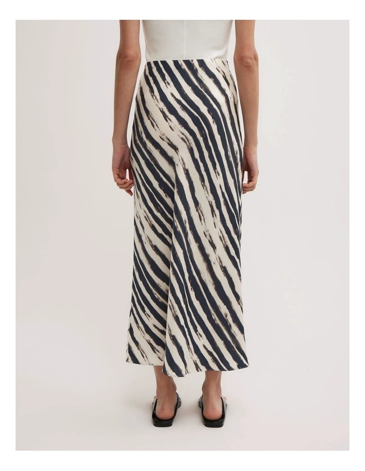 Bias Cupro Skirt in Ripple Stripe image 4