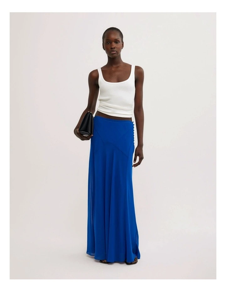 Basque Maxi Skirt in Cobalt image 1