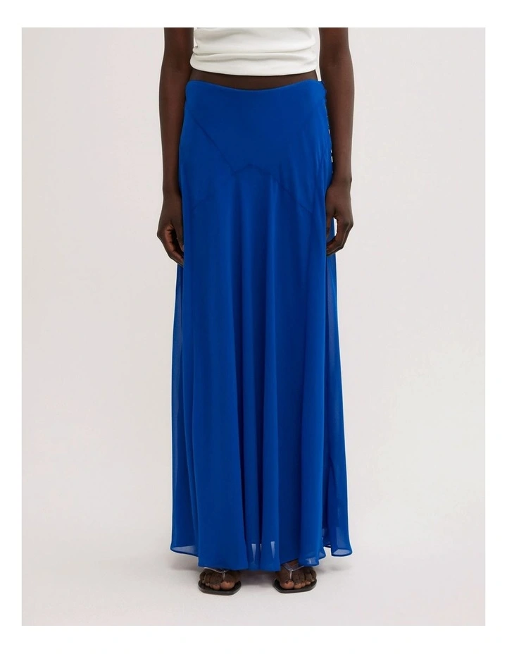 Basque Maxi Skirt in Cobalt image 2