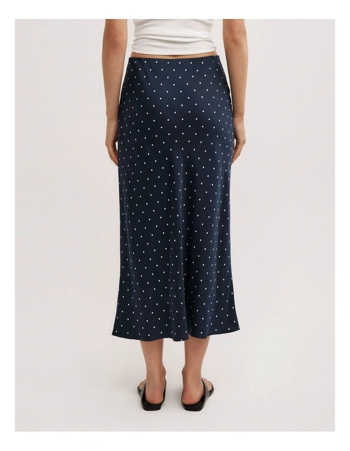 Spot Midi Skirt in Navy Spot image 4