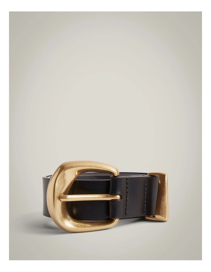 Hailee Organic Belt in Black image 3