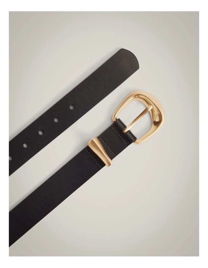 Hailee Organic Belt in Black image 4