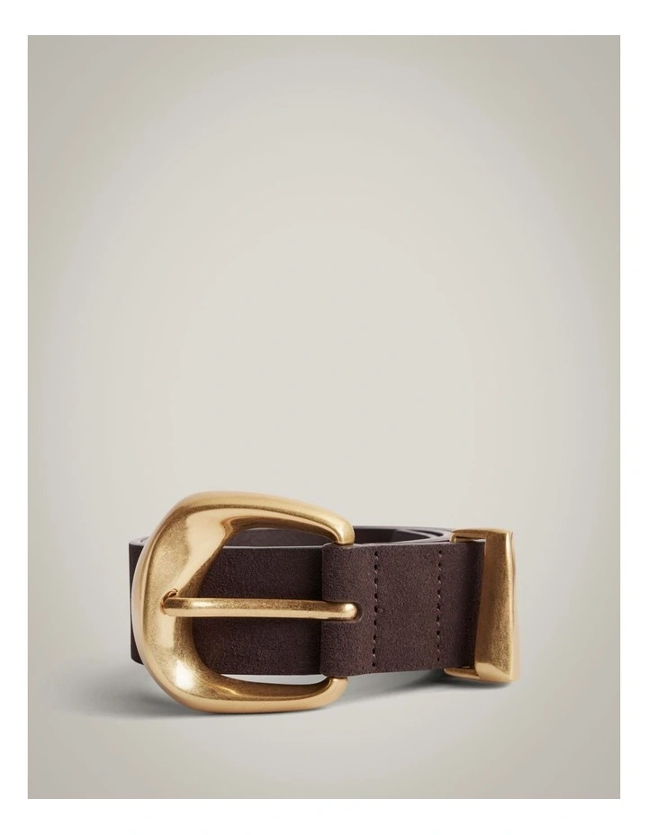 Hailee Organic Suede Belt in Espresso image 3