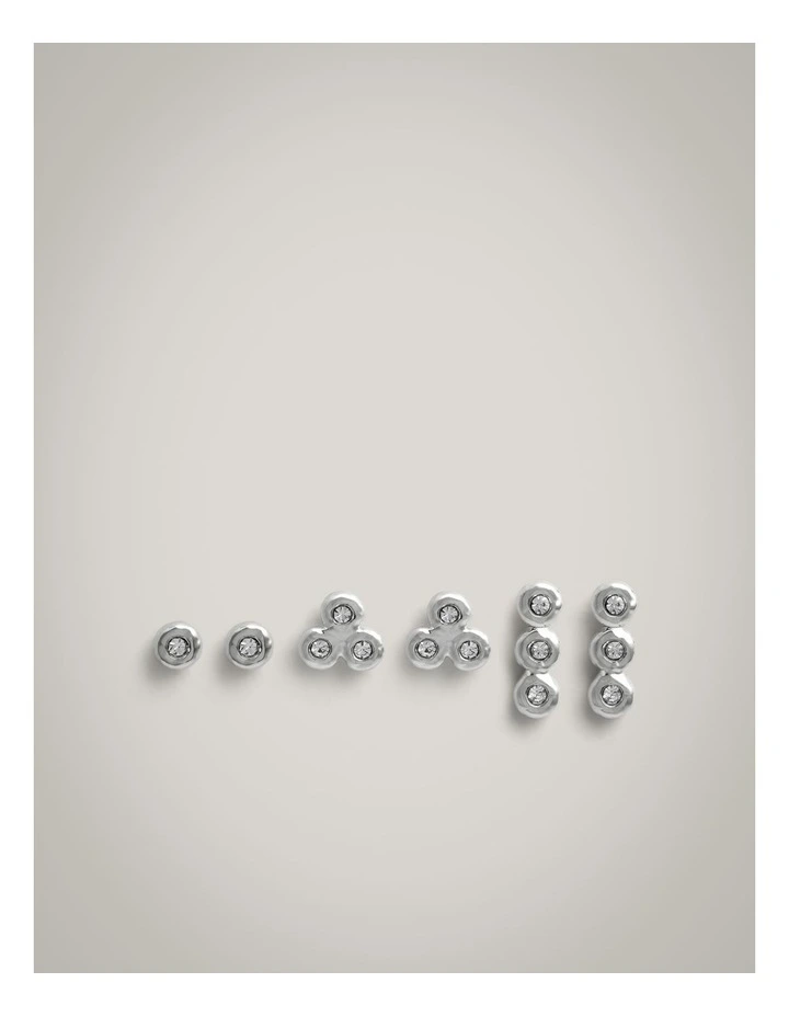 Morgan Stud Earrings Set in Silver image 1